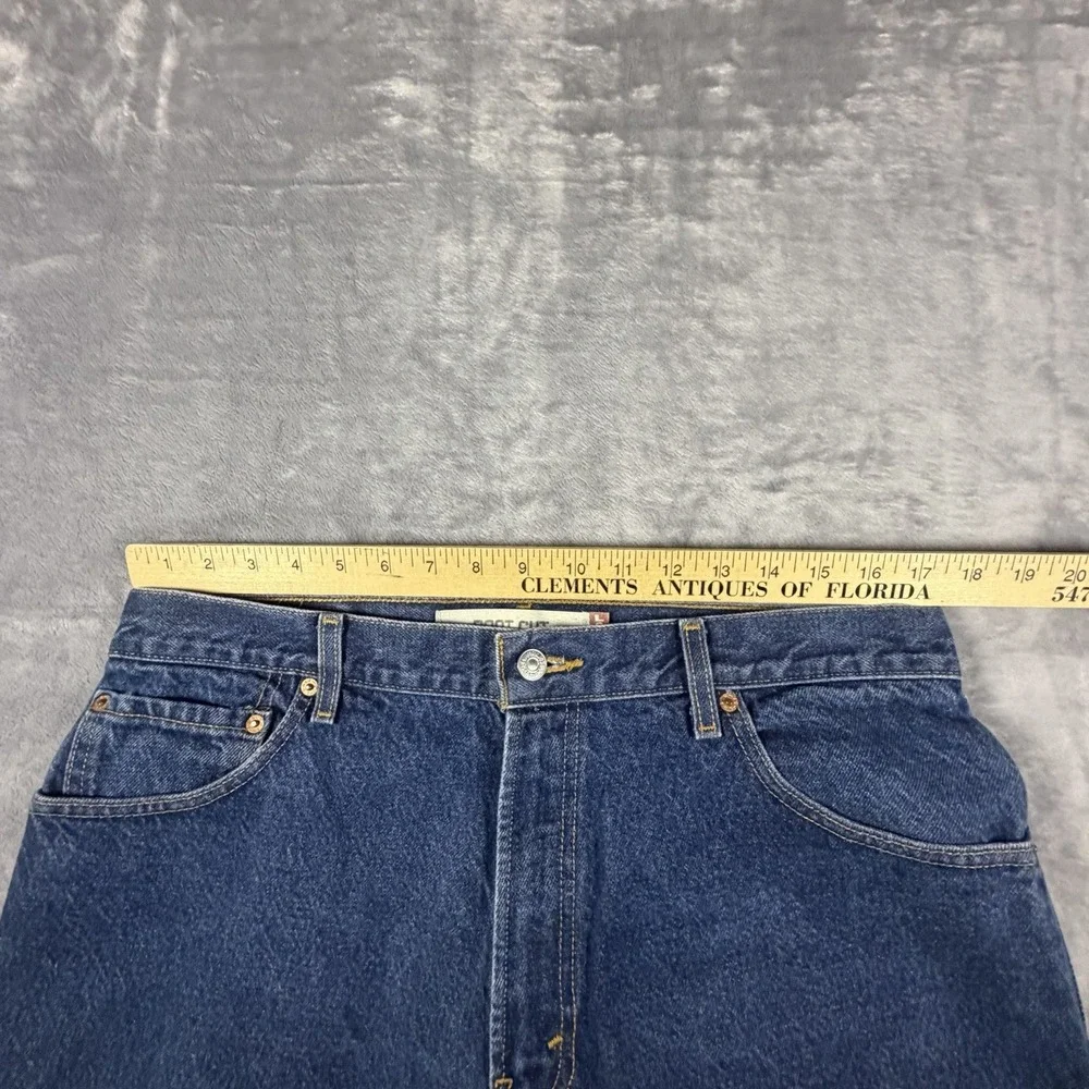 Vintage Levi's 517 Boot Cut Jeans Men's 36x32 Blue Denim Dark Wash Y2K Cowboy